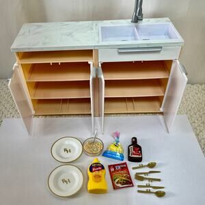Rainbow High Doll House Furniture Kitchen Sink Counter Cabinet Replacement Lot